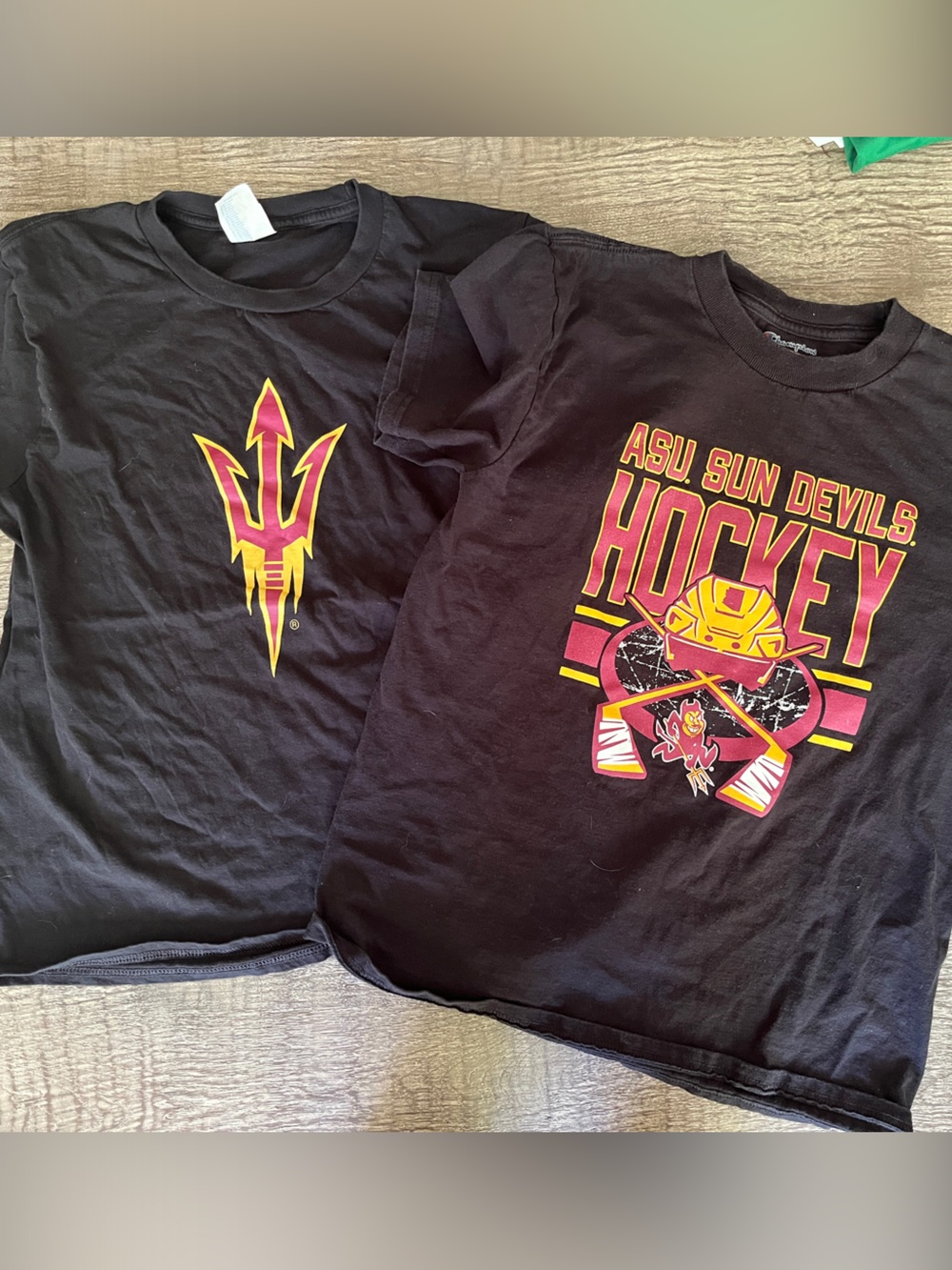2 Black ASU Sun Devils Hockey Graphic Tees